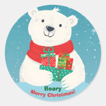 Cute Polar Bear Gifts & Playful Message Christmas