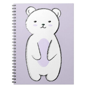 Cute Polar Bear Illustration Notebook