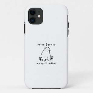 Cute Polar Bear Is My Spirit Animal  Bear Lover Case-Mate iPhone Case
