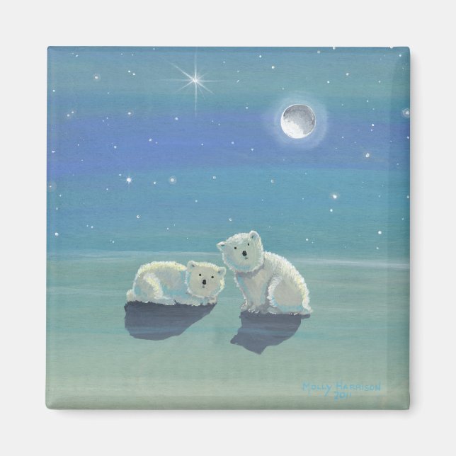 Cute Polar Bear Magnet (Front)