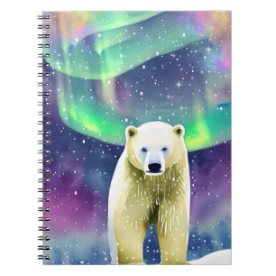 Cute Polar Bear Notebook for school 6.5" x 8.75"