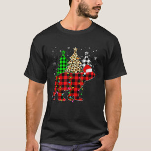 Cute Polar Bear Santa Hat Christmas Tree Lights Xm T-Shirt
