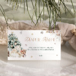 Cute Polar Bear Winter Baby Shower Diaper Raffle Enclosure Card<br><div class="desc">The Cute Polar Bear Winter Baby Shower Diaper Raffle Enclosure Card is a charming and whimsical design, ideal for a cosy winter-themed celebration. At the heart of the items is an adorable polar bear, whose soft, cuddly appearance evokes warmth and joy. The bear, surrounded by gently falling snowflakes, creates a...</div>