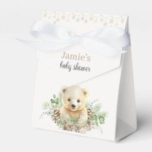 Cute Polar Bear Winter Baby Shower Favour Box