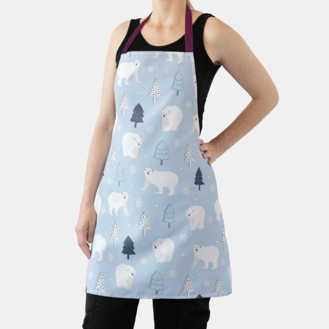Cute Polar Bears Apron (Insitu)