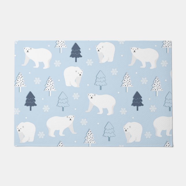 Cute Polar Bears Doormat (Front)