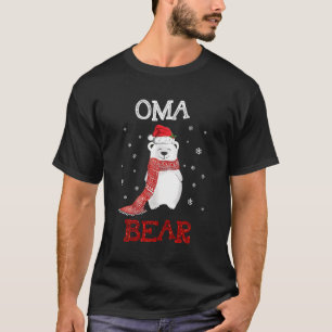 Cute Polar Oma Bear Scarf Merry Christmas Xmas Hol T-Shirt