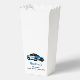 Cute Police Car Kids Any Age Birthday Favour Box