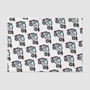 Cute police car kid's Birthday gift tissue paper