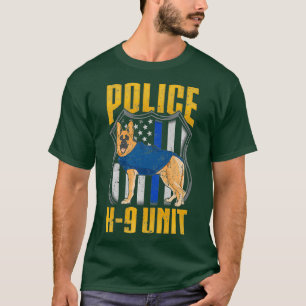Cute Police K9 Unit Costume Thin Blue Line Dog T-Shirt