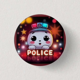 Cute Police Squad – Adorable Patrol Design 3 Cm Round Badge