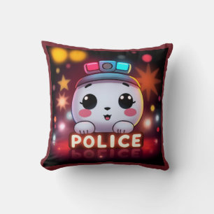 Cute Police Squad – Adorable Patrol Design Cushion