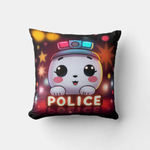 Cute Police Squad – Adorable Patrol Design Cushion