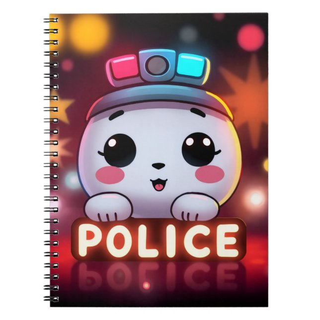 Cute Police Squad – Adorable Patrol Design Notebook (Front)