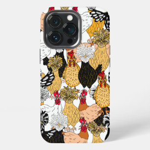 Cute Polish Chickens and Hens iPhone 13 Pro Case
