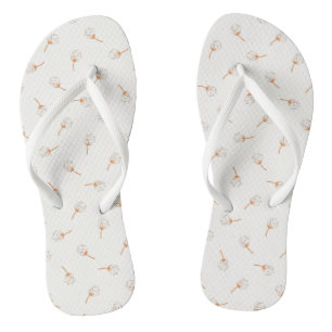 Cute Polka Dot Flower Pattern Jandals