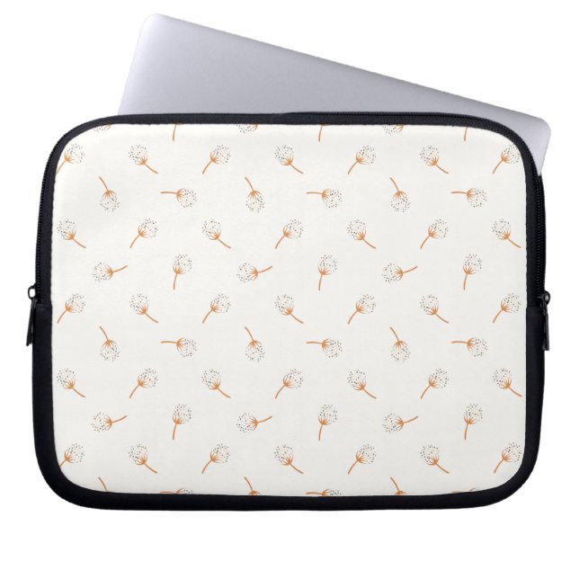 Cute Polka Dot Flower Pattern Laptop Sleeve (Front)
