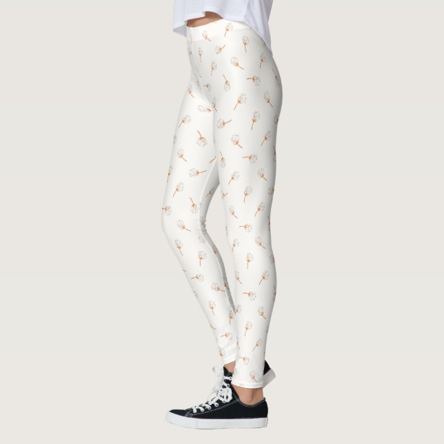 Cute Polka Dot Flower Pattern Leggings (Left)