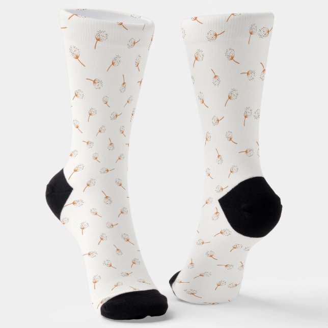 Cute Polka Dot Flower Pattern Socks (Angled)