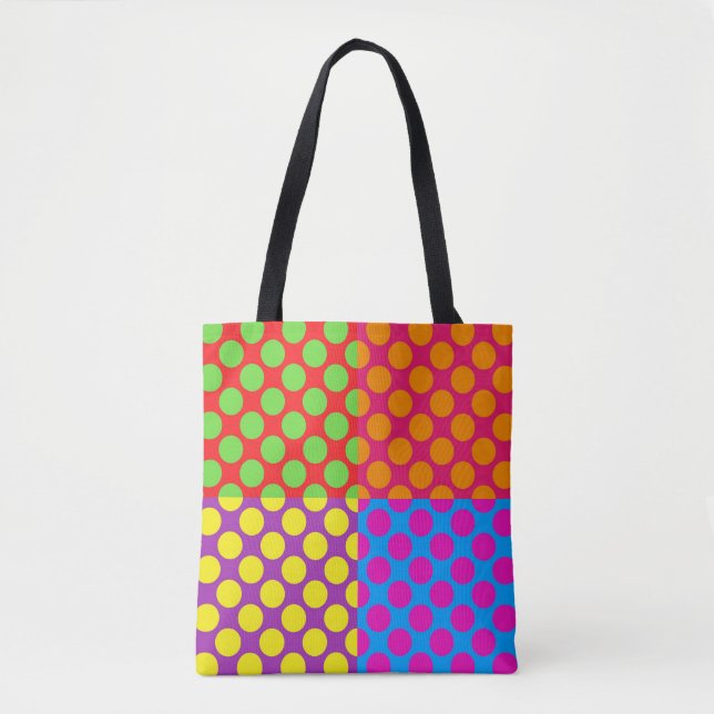 Cute Polka Dot Tote Bag (Front)
