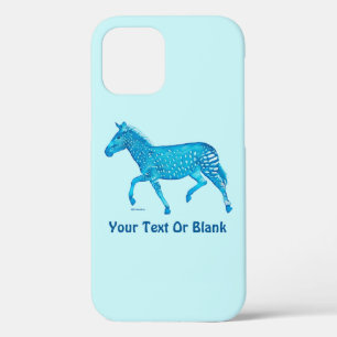 Cute Polka Dot Zebra - Blue iPhone 12 Case