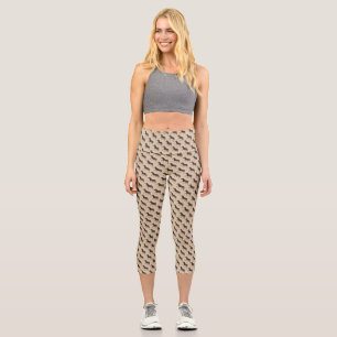 Cute Polka Dot Zebra Capri Leggings