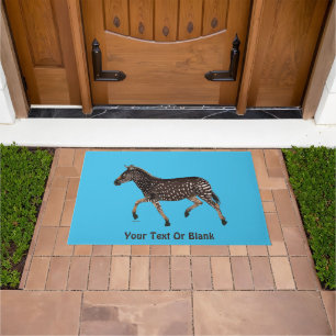 Cute Polka Dot Zebra Doormat