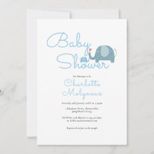 Cute Polka Dots Elephants Baby Shower / Sprinkle Invitation