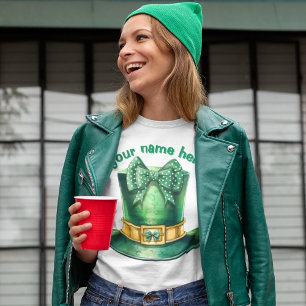 Cute Polka Dotted Bow on Leprechaun Top Hat