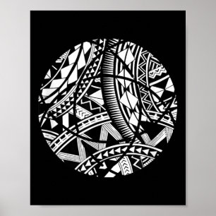 Cute Polynesian Tattoo Hawaiian Tribal Samoan - Gi Poster