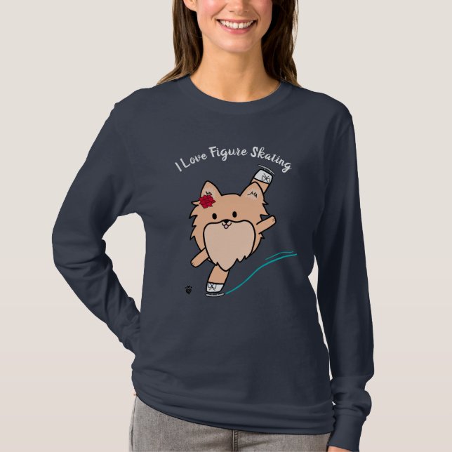 Cute Pom Figure Skating Spiral Shirt (Front)