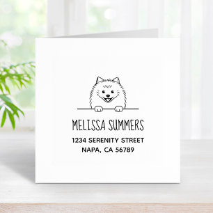 Cute Pomeranian Dog Address Rubber Stamp