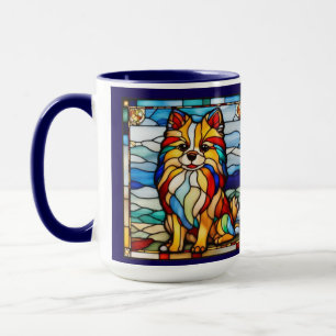 Cute Pomeranian Dog Rainbow Mug