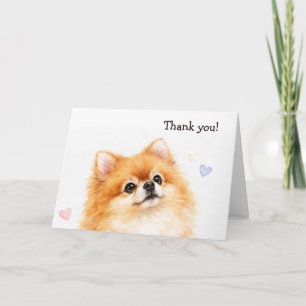 Cute Pomeranian Dog Thank You Cards