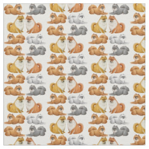 Cute Pomeranian Toy Dog Fabric