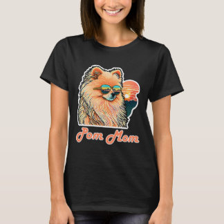 Cute Pomeranian with Sunglasses Graphic Momeranian T-Shirt