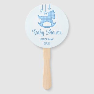 Cute Pony Baby Shower Hand Fan