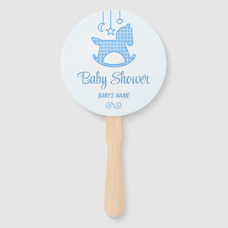 Cute Pony Baby Shower Hand Fan