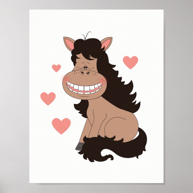 Cute Pony Cartoon Poster (Front)