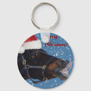 Cute Pony Christmas Key Ring