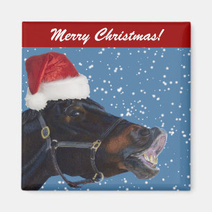 Cute Pony Christmas Magnet