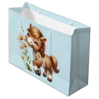 Cute Pony Eating Daisies
