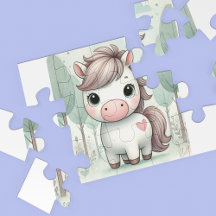Cute Pony in a Whimsical Forest Jigsaw Puzzle