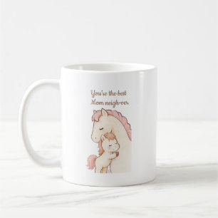 Cute Pony Pun Best Mum Neigh-ver Mother’s Day Card Coffee Mug