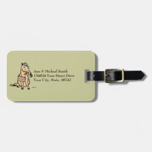 Cute Pony Will Work For Carrots Luggage Tag