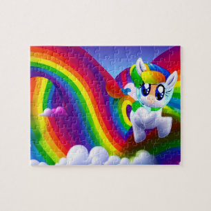 Cute Pony With Rainbow, Baby Pony Jigsaw Puzzle