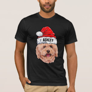 Cute Poodle Christmas Hat Dog Big T-Shirt