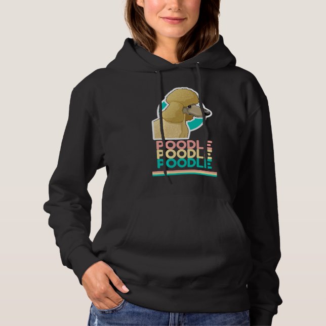 Cute Poodle Design Hoodie (Front)