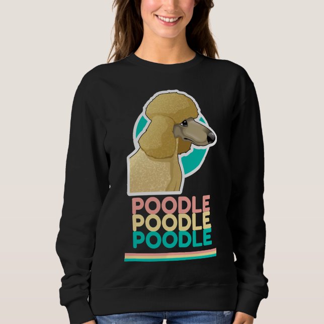 Cute Poodle Design Sweatshirt (Front)