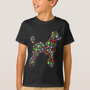 Cute Poodle Dog Hearts Silhouette Owner Gift T-Shirt